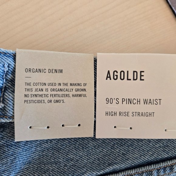Agolde 90's Pinch Waist High Rise Straight Jeans - 26" - Picture 3 of 3